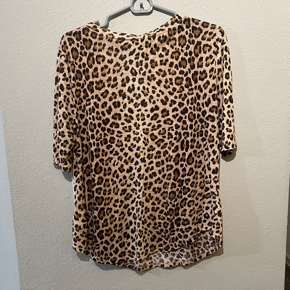 Rebecca Taylor linen leopard print top - Picture 2 of 3